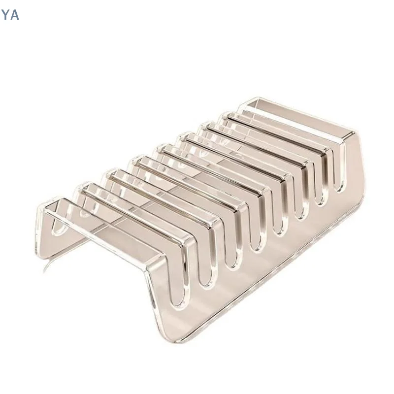 6/8 Slots Multi-device Desktop Organizer Electronic Storage Box for Phone Tablet Earphone Cable Home Office