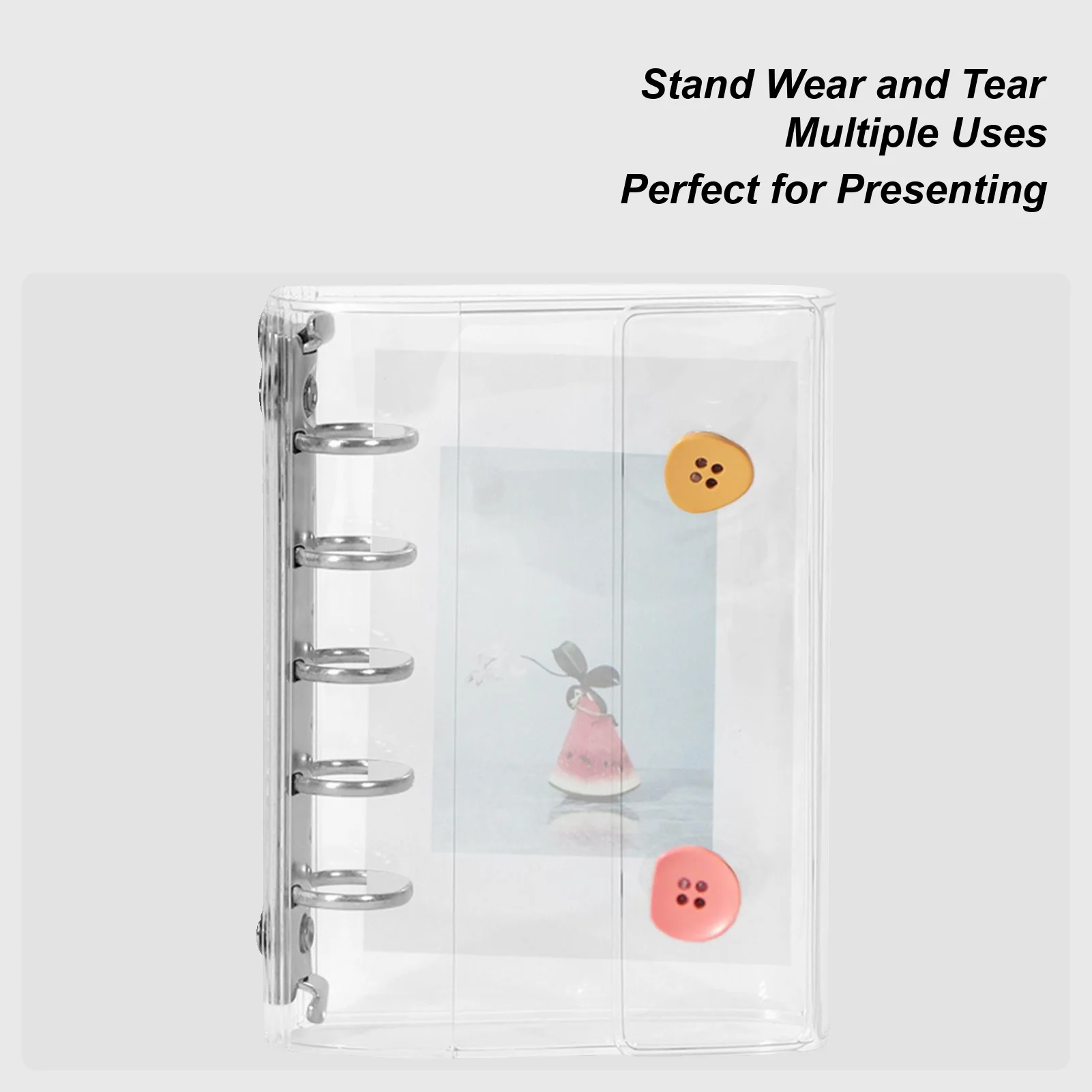 

Transparent Loose Leaves Shell Ledger Simple M5 loose leaves notebook Binder Album Organizer without pages for Scrapbooking