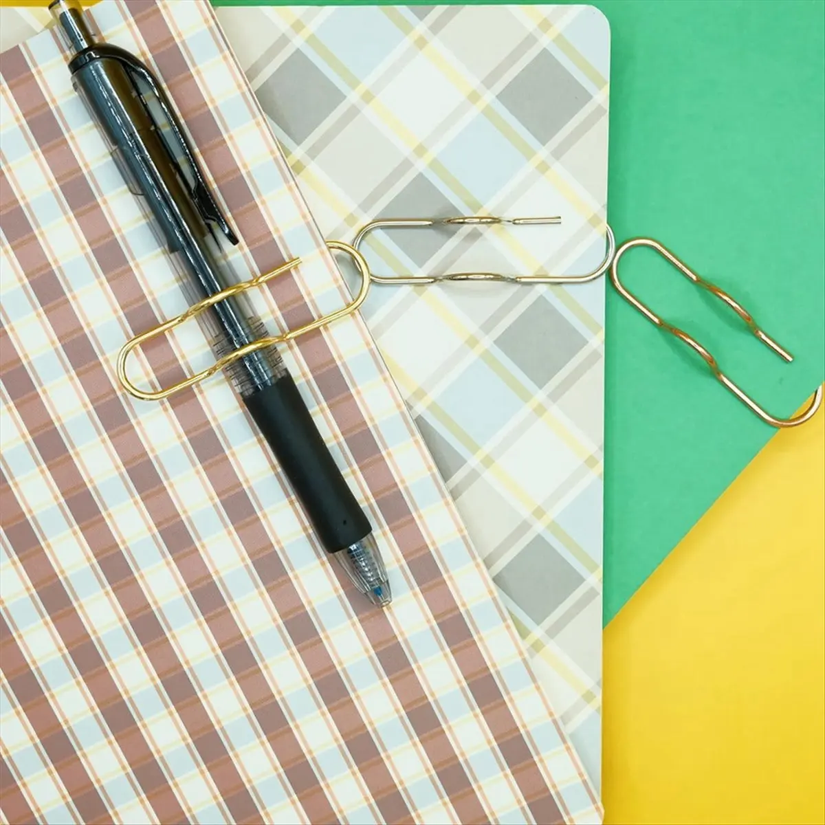 

A78I Многофункциональные металлические скрепки и держатель для ручек, портативные офисные и школьные принадлежности, розовое золото (20 шт. в упаковке)