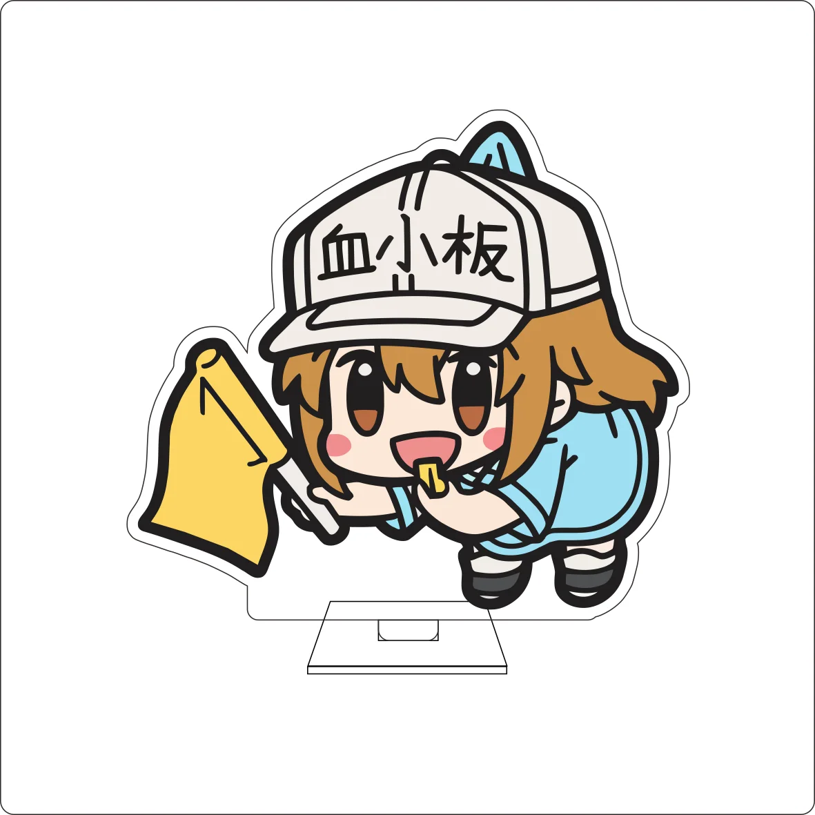 10CM Anime Cells at Work! Cosplay Cute Acrylic Figure Stand Plate Red Blood Cell White Blood Cell Ornaments Gifts view 3