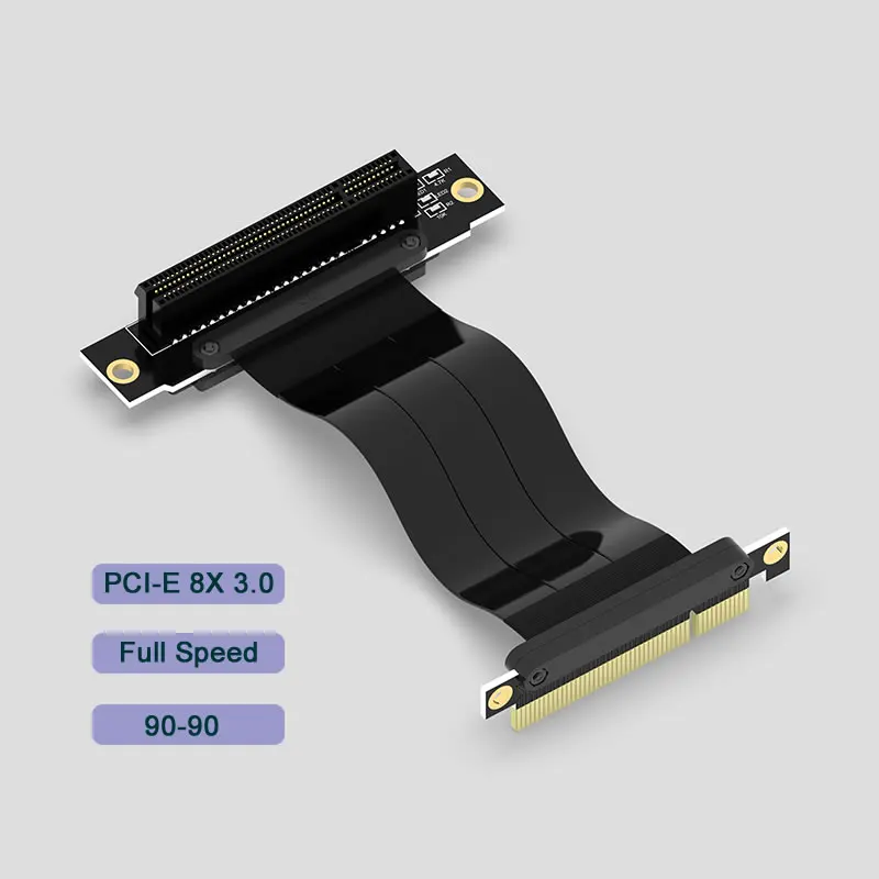 

Переходная плата адаптера PCI Express PCI-E 8X, 90-градусный преобразователь для серверного корпуса компьютера PCI-E 3,0 X8 TO X8 1X Riser 90-90