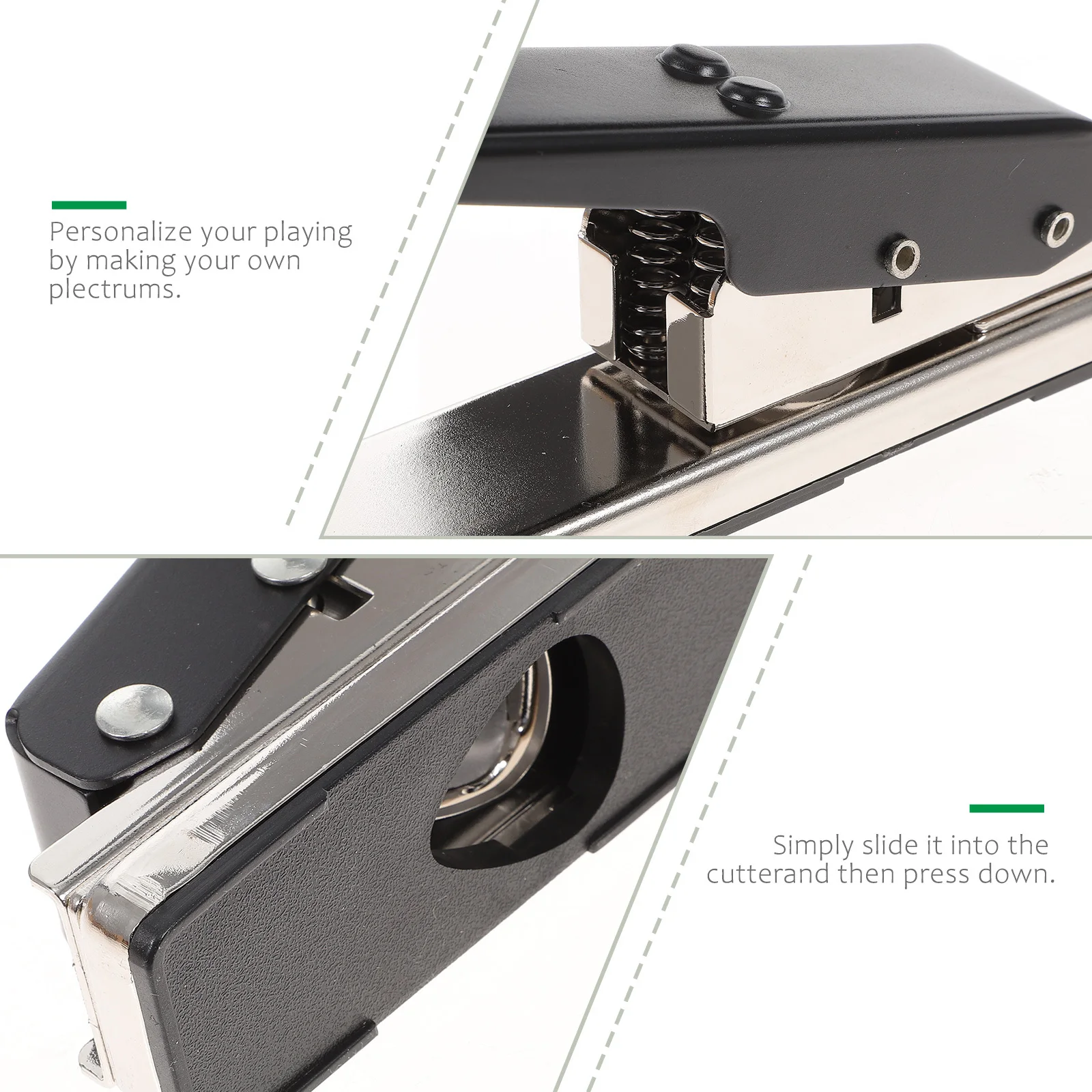 

Black Guitar Picks Maker Durable Cutter Tool for Guitar Bass Plectrum Punch DIY ABS PVC Celluloid Cards Plectrum Punch