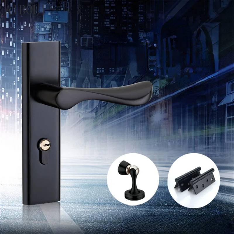 Space Aluminum Series 58 Stainless Steel Silent Door Lock Bearing Bathroom Door Handle Door Lock