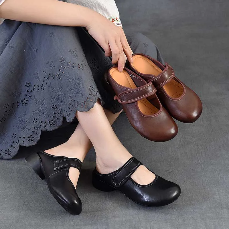 ماري جين باوتو يرتدي نصف شباشب للنساء للربيع والصيف نمط جديد مسطح القاع هاكن مبرد خارجي