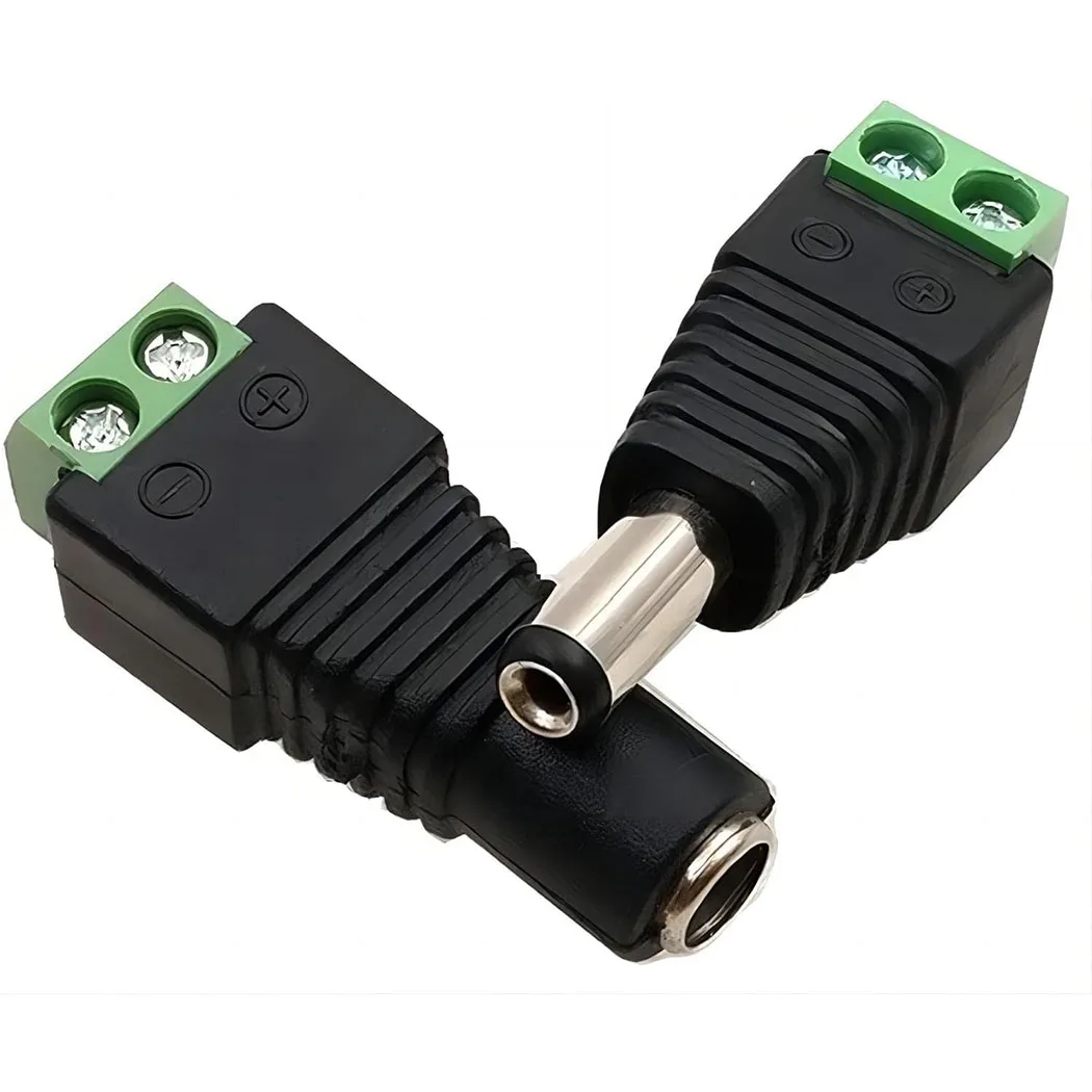 4Pairs 12V 5A DC Power Plug Connectors (5.5mm X 2.1mm)–Includes Male & Female Jacks for LED Strips, CCTV Cameras, Security
