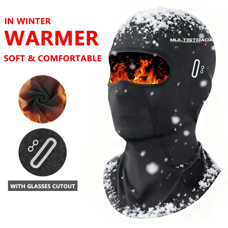 

For DUCATI MULTISTRADA MTS950 950S MTS1200S 1200 MTS1260 Cycling Cap Winter warm Motorcycle Balaclava Hats Summer Cooling