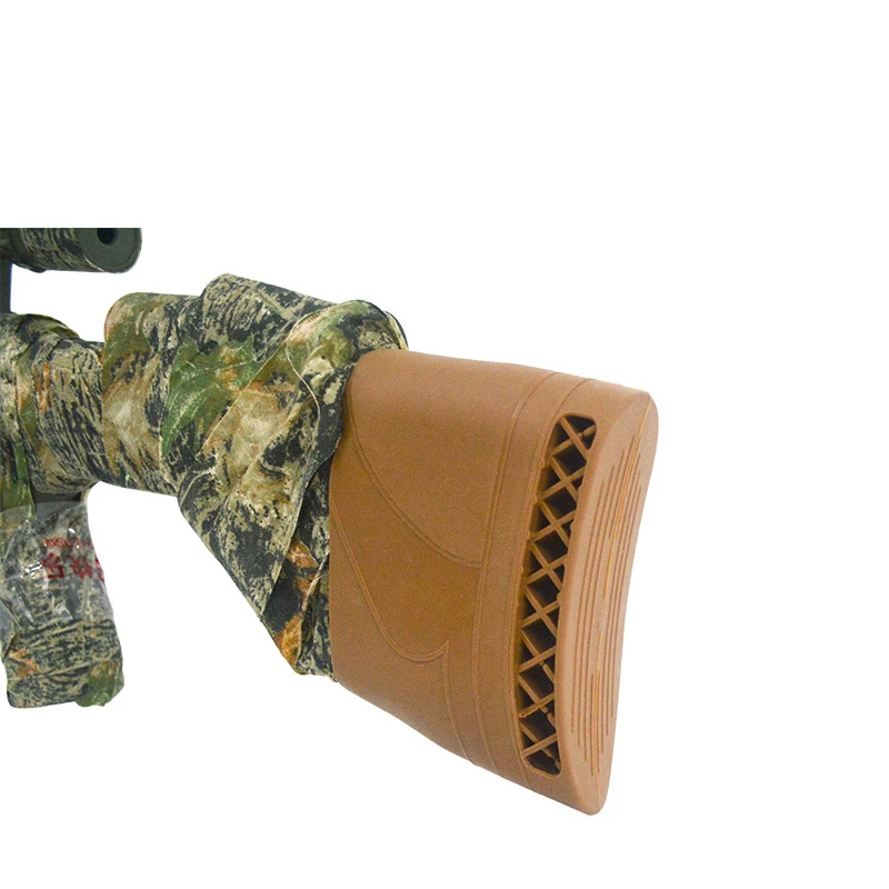 Outdoor Hunting Butt Stock Rubber Recoil Pad Brown/Black Rifle Rear Cushion Butt Shock Absorption Protector Cushion1PC