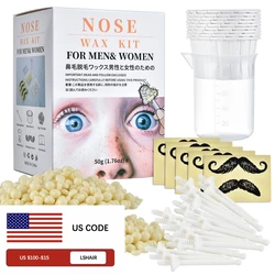 Nose Wax Kit Portable for Men and Women Nail Waxing Hair Removal Kit Nail Cleaning Wax Kit Painless Nose Clipper Beauty Care