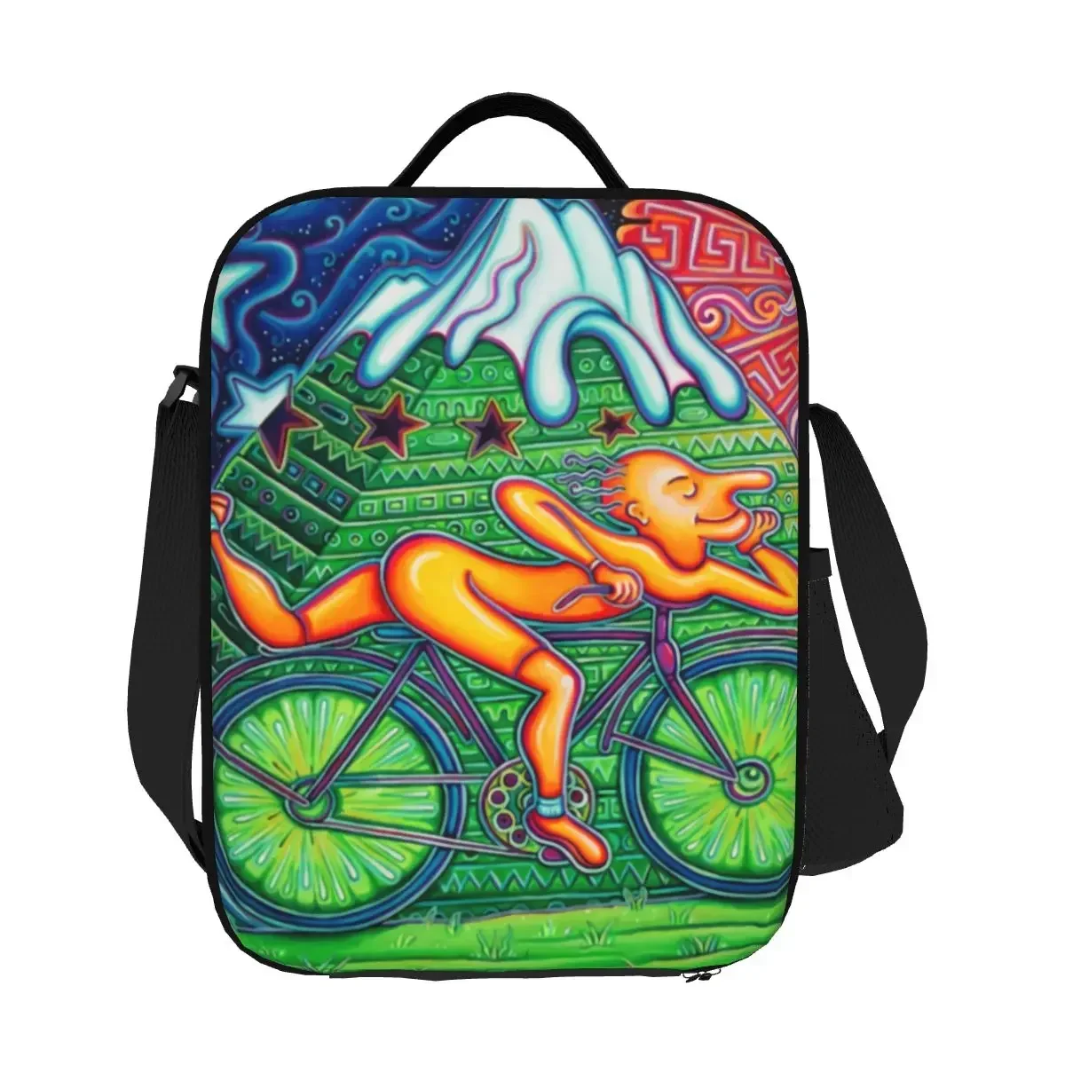 Albert Hoffman LSD Bicycle Day Lunch Box Waterproof Blotter Party Cooler Thermal Food Insulated  Bag Office Work