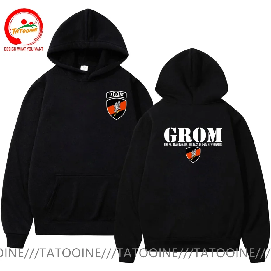 Thunder JW GROM Poland Special Force Unit Army Counter Terrorist  T Shirt Men Fashion Trendy Casual Clothing Stylish Tops Tee