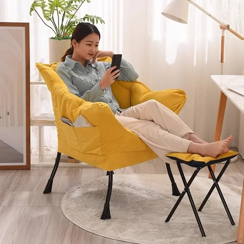 Lazy Sofa, Single Chair, College Dormitory Computer Chair, Comfortable Balcony, Small Sofa, Soft Bedroom Backrest, Lounge Chair