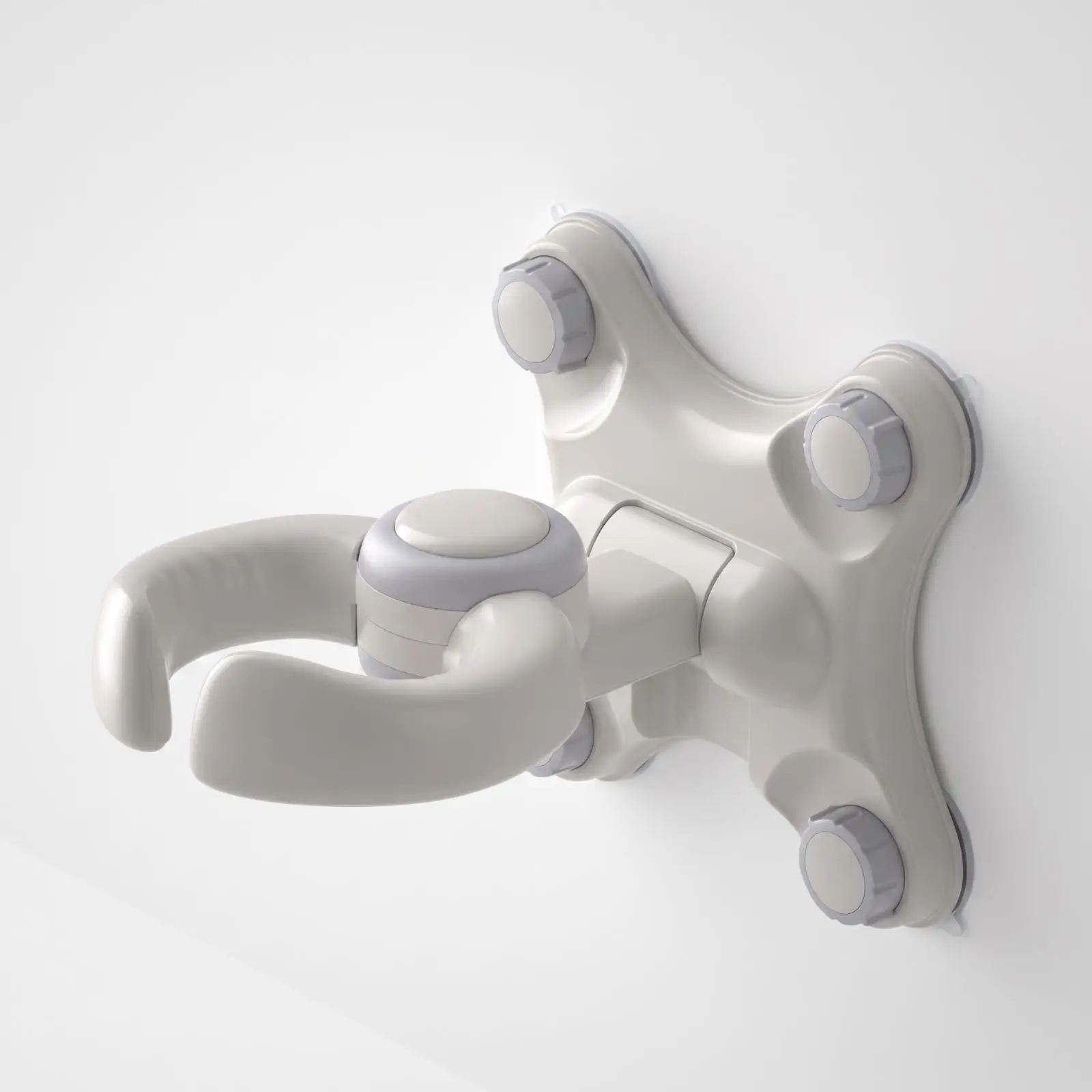 Suction Cup Baby Bath Seat Wall Mount Holder Foldable Shower Rack for Infant Hygiene Routine Space Saving Bathroom Tool