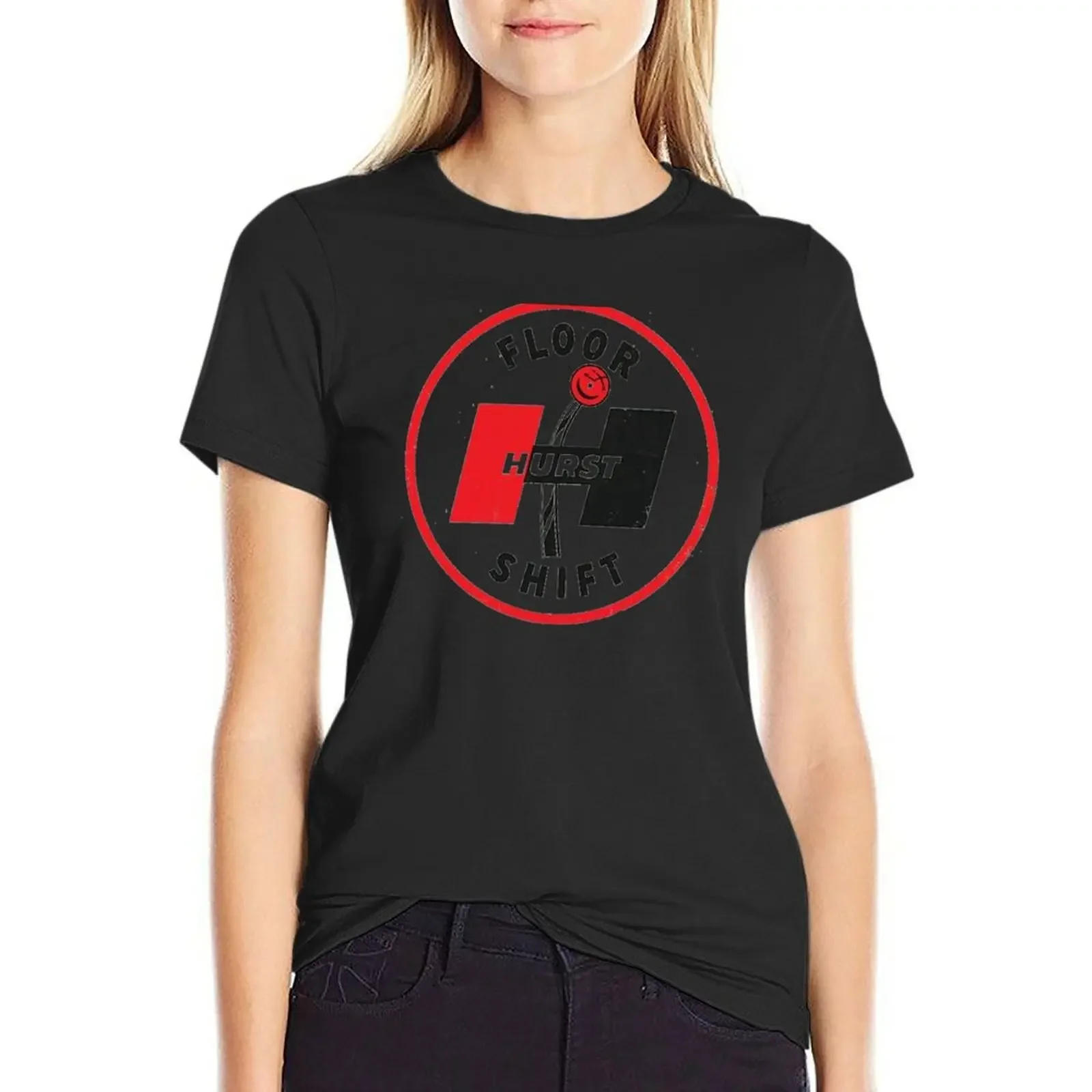 

Retro Hurst Floor Shifter T-Shirt Blouse oversized Short sleeve tee anime funny t shirts for Women