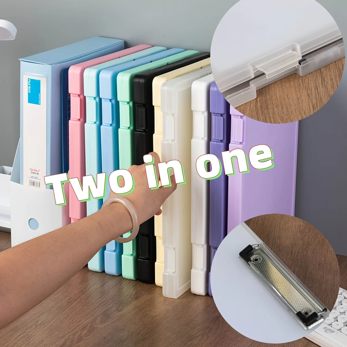 

2-in-1 Multi-Functional Writing Board with Storage: Large Capacity A4 File Organizer for Documents, Drawing, and Paper Rolls