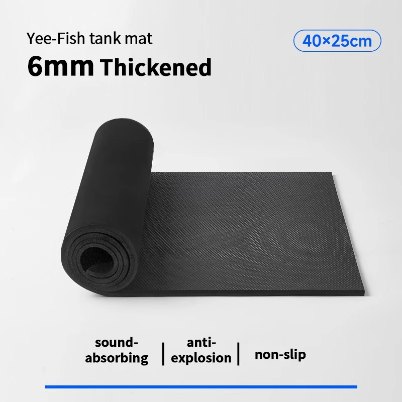 Fish Tank Mat 6MM Thickness Black Mat for Fish Tank 35x20cm Anti Slip Mat Fish Tank Mat 40x40cm