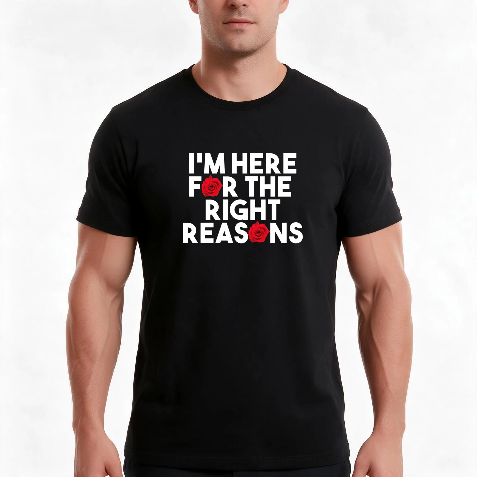 I'm Here For the Right Reasons Bachelorette T-Shirt, Summer Casual Cotton Tee, Oversized Streetwear Tops, Vintage Graphic Print