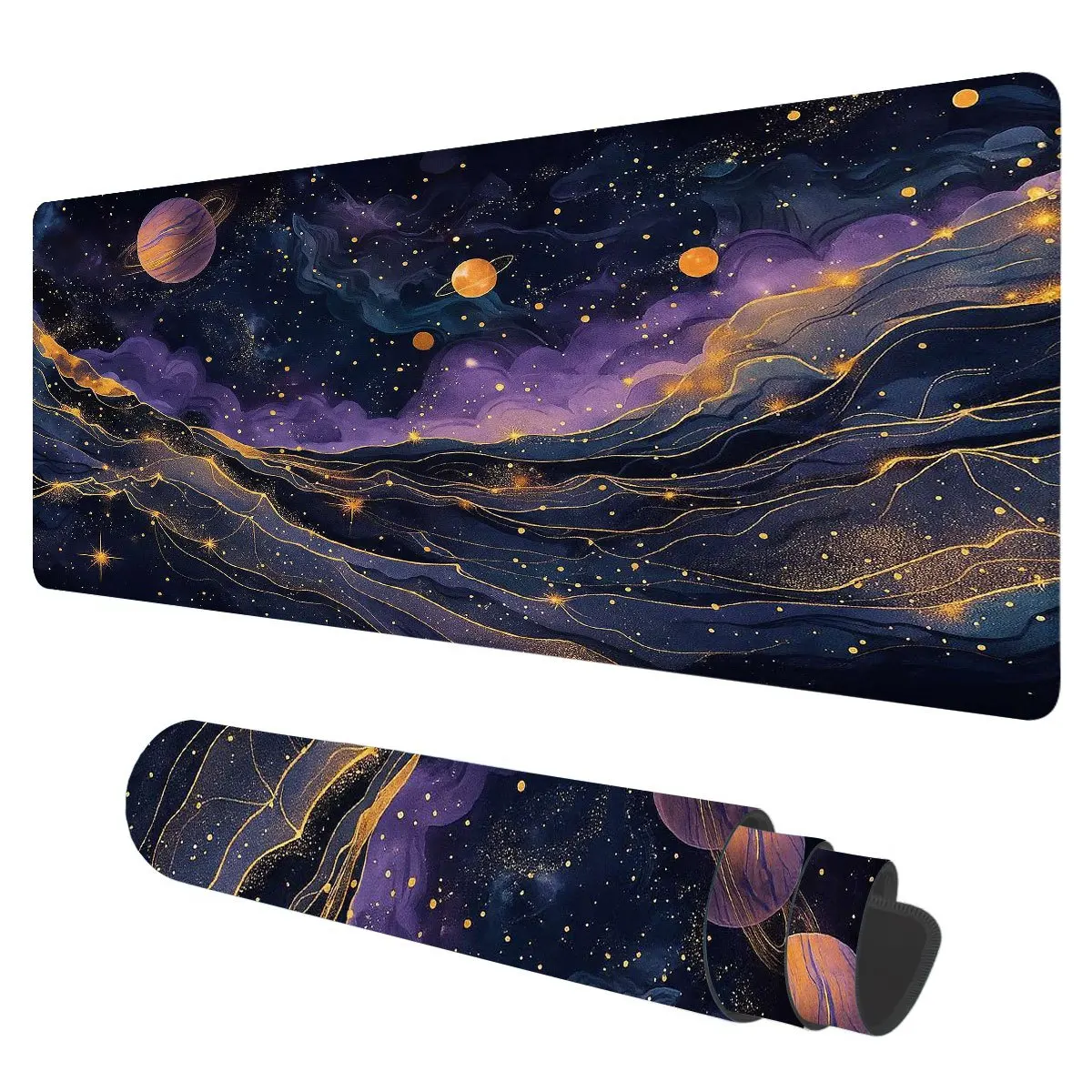 Mouse pad de borracha Galaxy Planet, XXL grande, antiderrapante e lavável, acessório de mesa de escritório para computador de alta qualidade