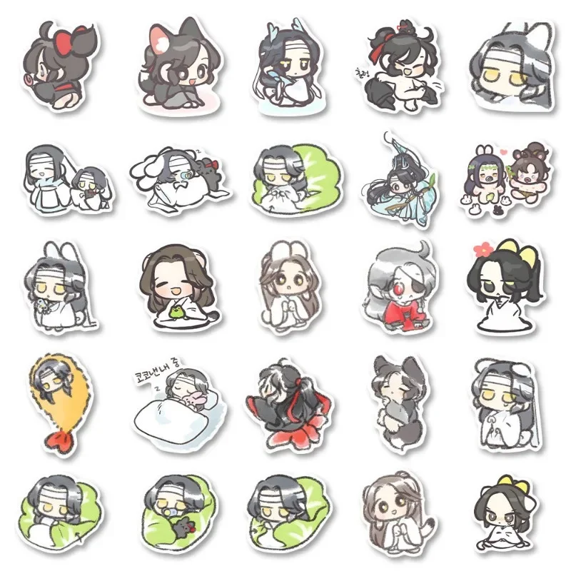 Mo Dao Zu Shi Sticker Anime Waterproof Sticker Cute Stationery Grandmaster of Demonic Cultivation Children Supplies Lan Wang Ji