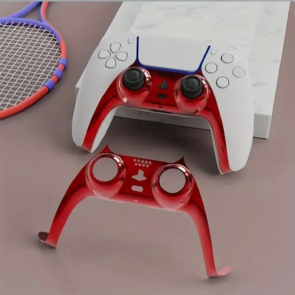 Chrome DIY Replacement Controller Shell Glossy Decorative Trim Shell Custom Plates Cover Compatible With PS5 Controller