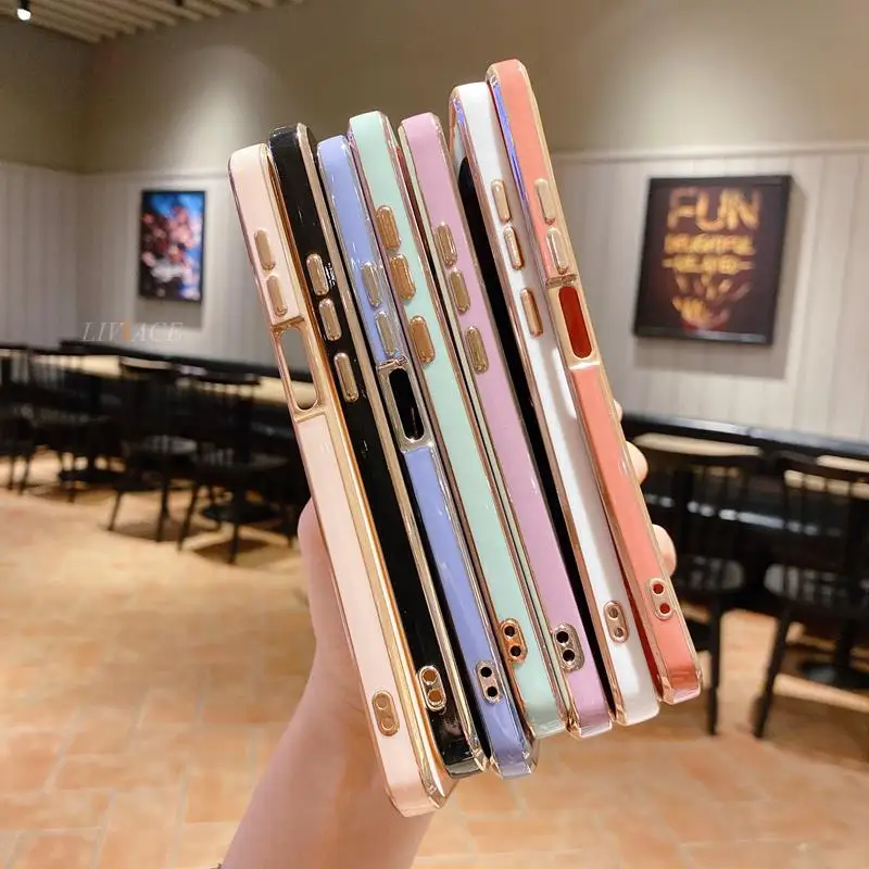Ring Holder Plating Silicone Phone Stand Case On For Huawei P30 P40 P20 Lite Pro Plus P smart 2019 psmart Z Plus 2018 Cover