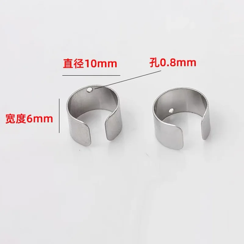 Jewelry Findings Stainless Steel 1PC C Shape Clip Earrings Accessories Individual Package Mens Popular Simple Minimalist Style