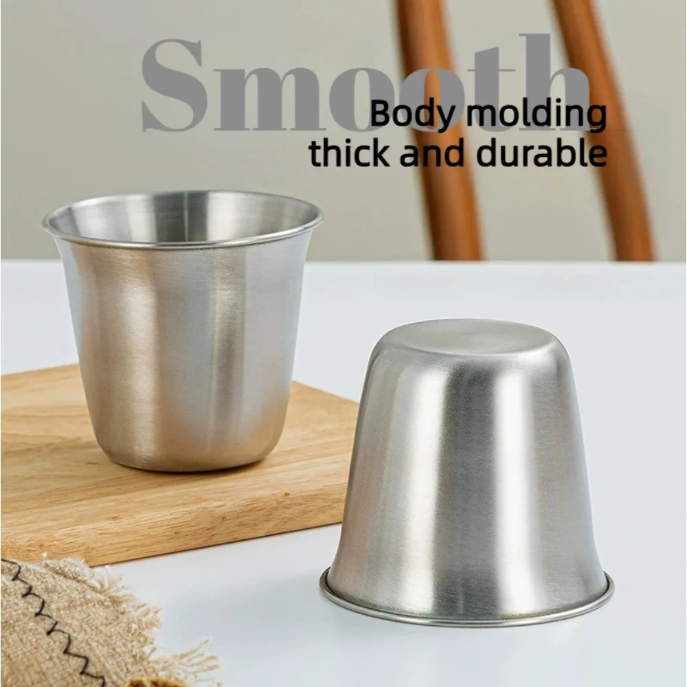 

Чашка из нержавеющей стали, небьющаяся штабелируемая посуда для напитков для домашних путешествий, сталь 304, идеально подходит для коктейлей, пива, прочный металл