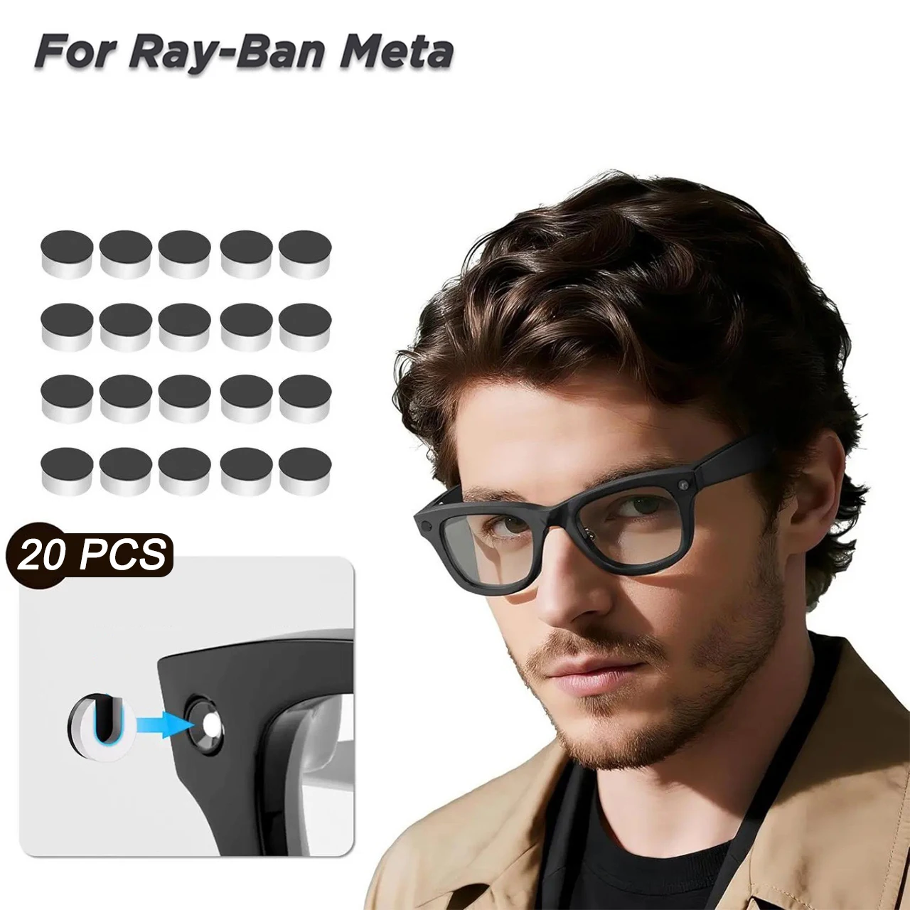 Наклейки для затемнения светодиодов для очков Ray-Ban Meta Wayfarer Skyler Headliner (GEN 1&2) и Oakley Meta HSTN Smart Glasses.
