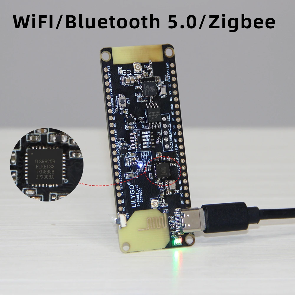 LILYGO® T-Zigbee T-ZigbeePA ESP32-C3 TLSR8258 Zigbee Ultra Low Power IOT Development Board WiFi Bluetooth Smart Control Module