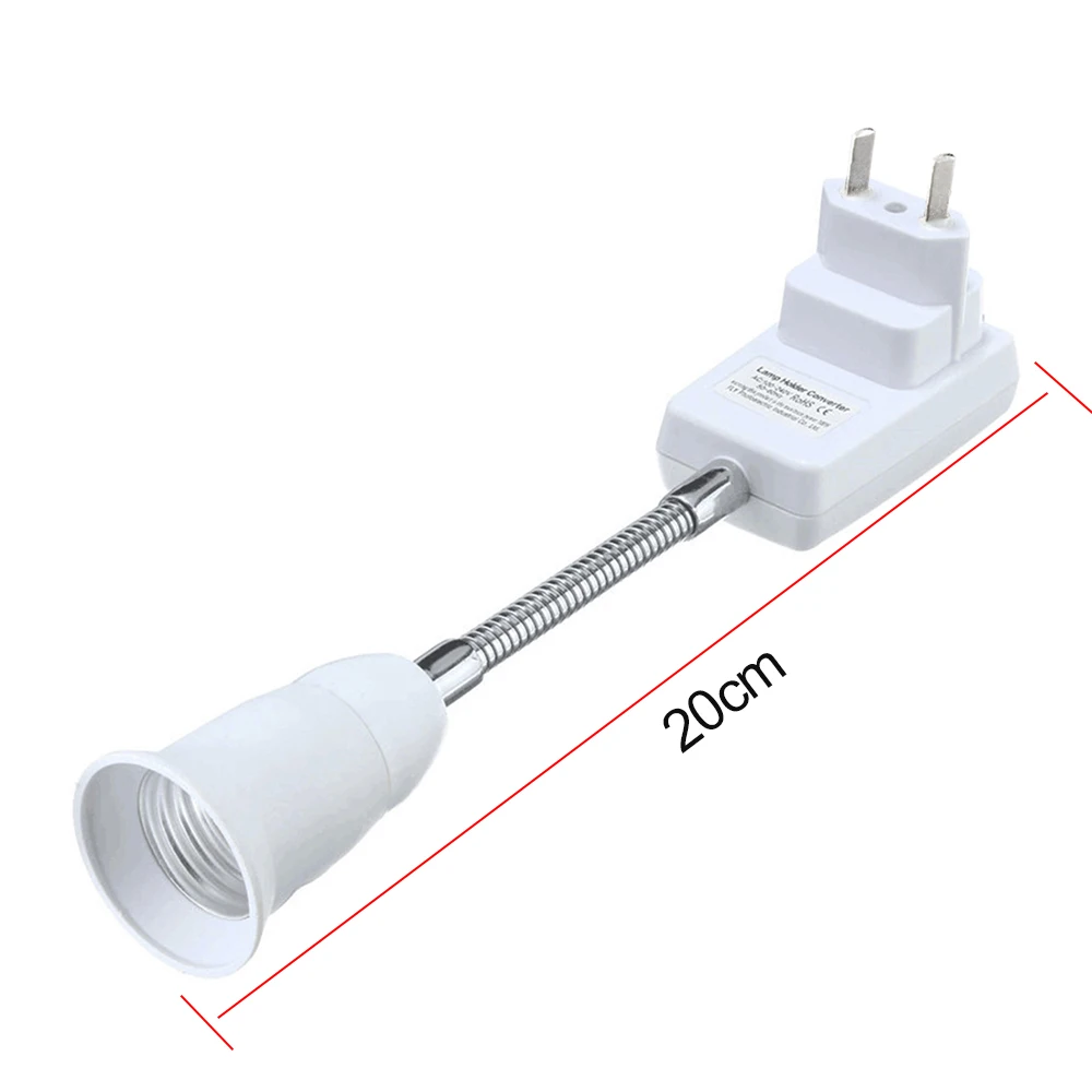 20-60cm AC 110-220V E27 Socket holder Lamp Bulb Socket e27 Holder Flexible Extension Converter Switch Adapter Socket EU/US Plug