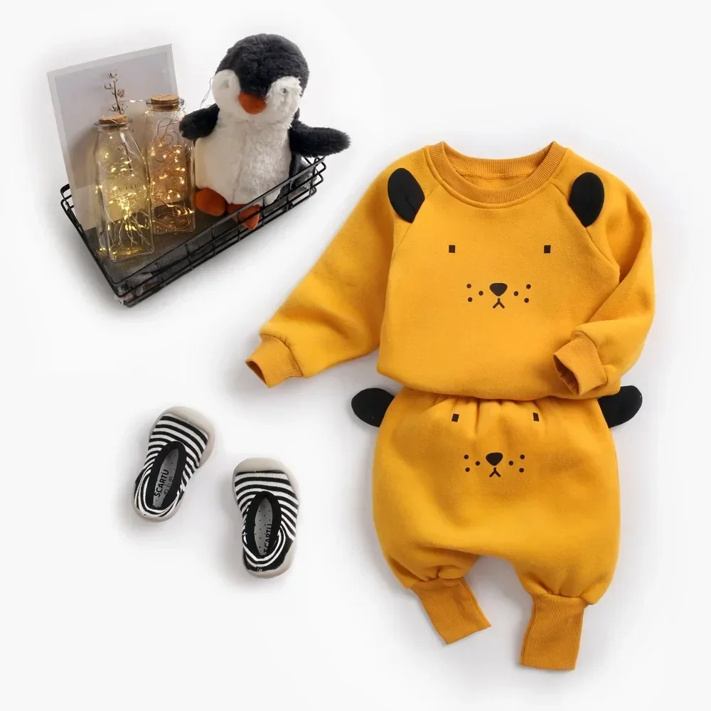 Baby Girl Clothes Set Cute Sweatshirt and Pants 2 Pcs Sets for Boys Cotton Autumn Winter Toddler Boys Outfits Set Baby 6 Months
