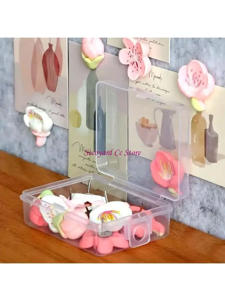 

N3UC декоративные канцелярские кнопки 24 шт. канцелярская кнопка из смолы пробковая доска объявлений кнопки для большого пальца