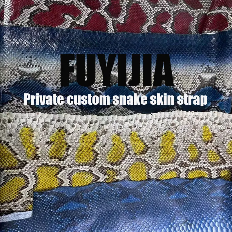 

FUYIJIA Private Custom Original Watchbands 14MM-26MM Snake Skin Strap Master Handmade Wristband Luxury Belt Watch Accessories