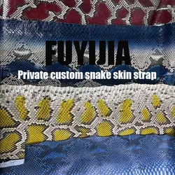 FUYIJIA Private Custom Original Watchbands 14MM-26MM Snake Skin Strap Master Handmade Wristband Luxury Belt Watch Accessories