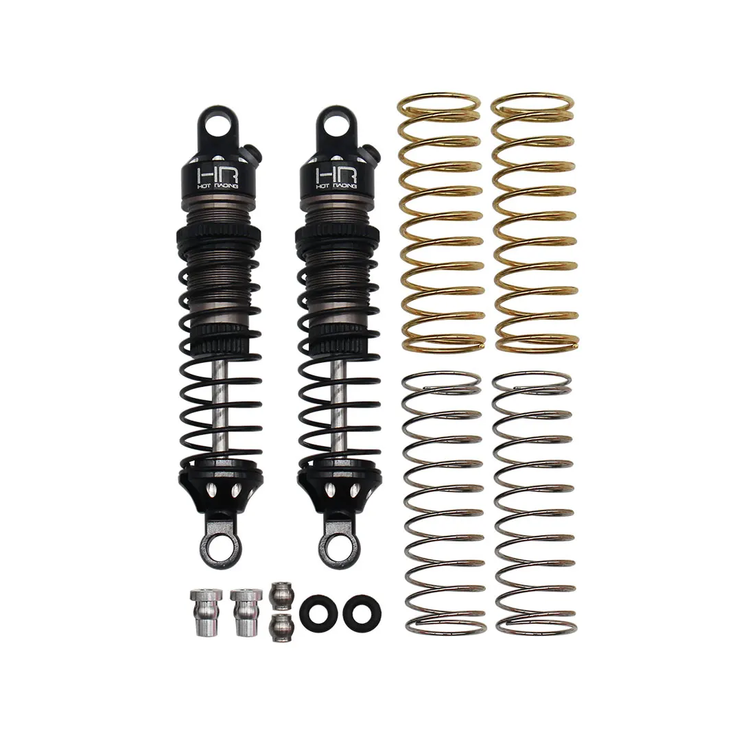 Hot Racing HRAMMJ65DPX01 65mm Big Bore Aluminum Damper Shocks (2pcs/Pair) for Losi 1/18 Mini LMT 4X4, Front/Rear