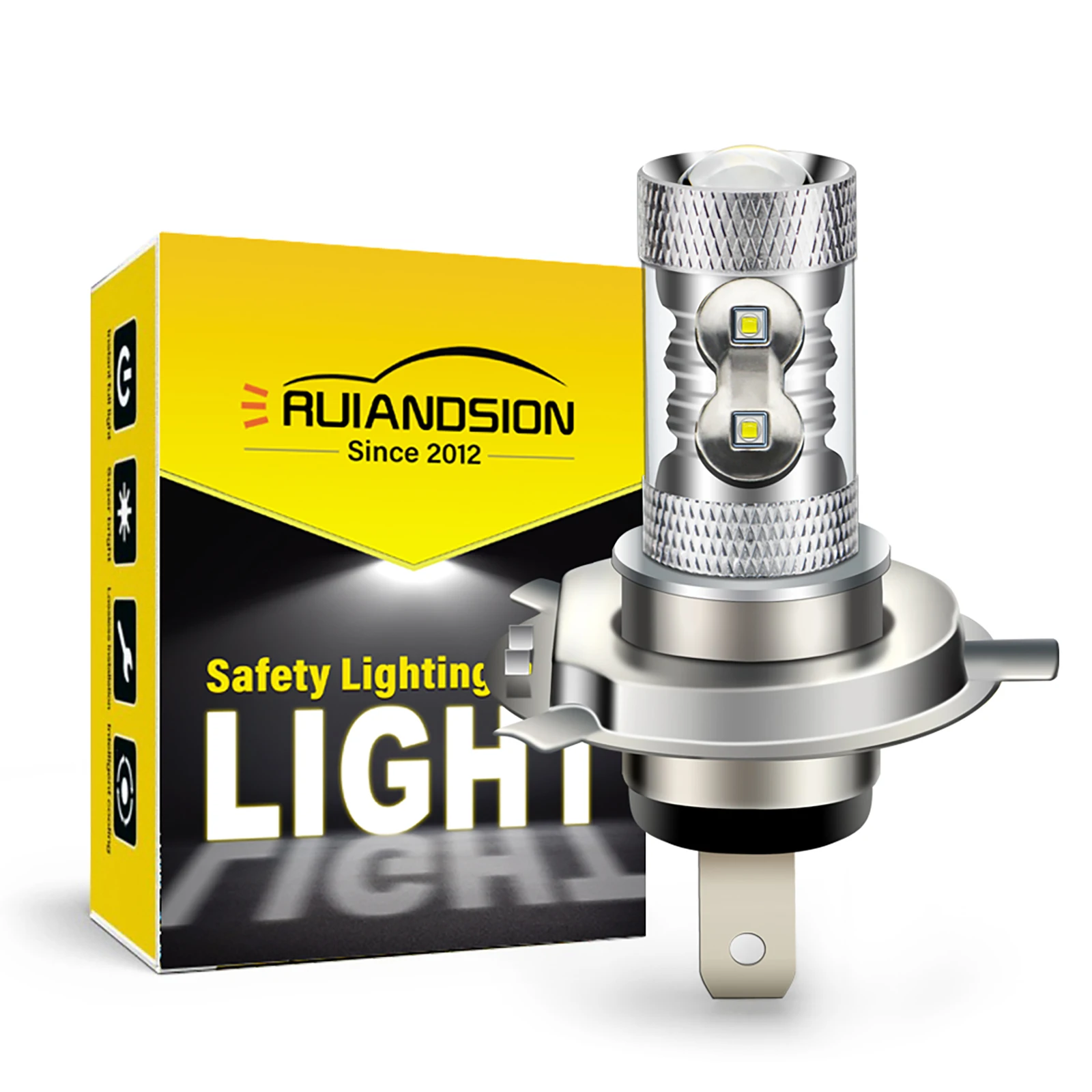 

2025 NEW Ruiandsion H4 BA20D BA20S LED Lights Bulb 9003 HB2 H6 H4BS LED Headlights 50W 10-80V Lamp For Car Truck Headlamp 1Pcs