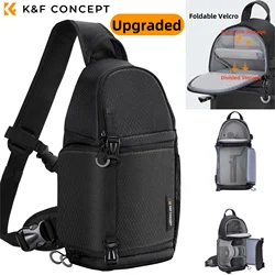 K&F CONCEPT 10L Camera Sling Bag Outdoor Waterproof Crossbody Bag DSLR/SLR Lens Photography Case for Canon/Nikon/Sony Camera Bag