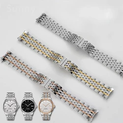 For Tissot 1853 Le Locle Durable Watchband Men Original Solid Stainless Steel Wrist T006/T41 Couturier 19mm Watches Accessories