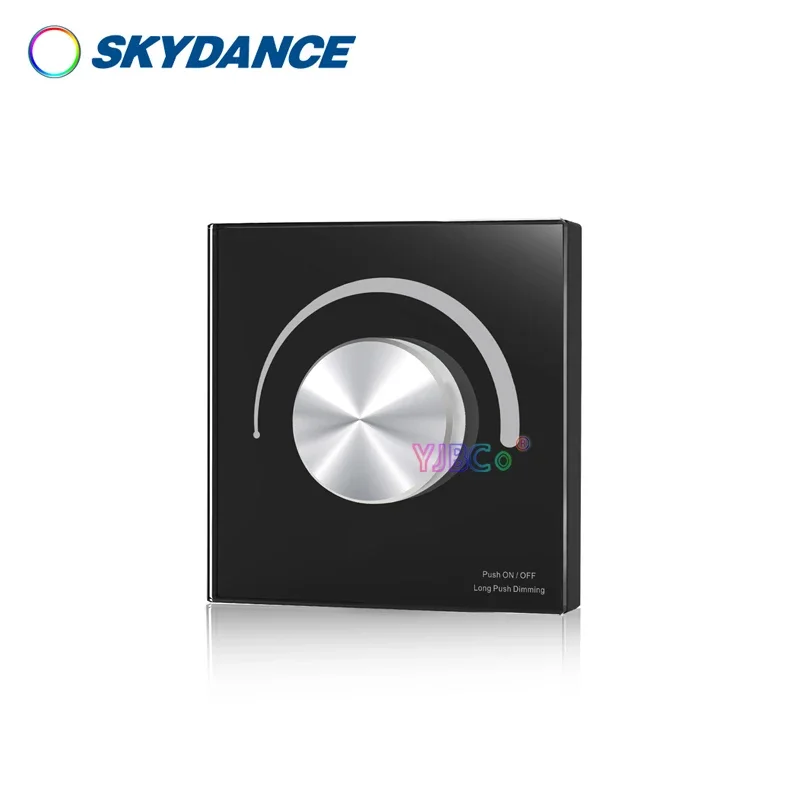 Skydance 1-10V single color LED strip Rotary dimmer 0-10V Glass touch panel controller 110V-220V 2.4G AC relay output switch