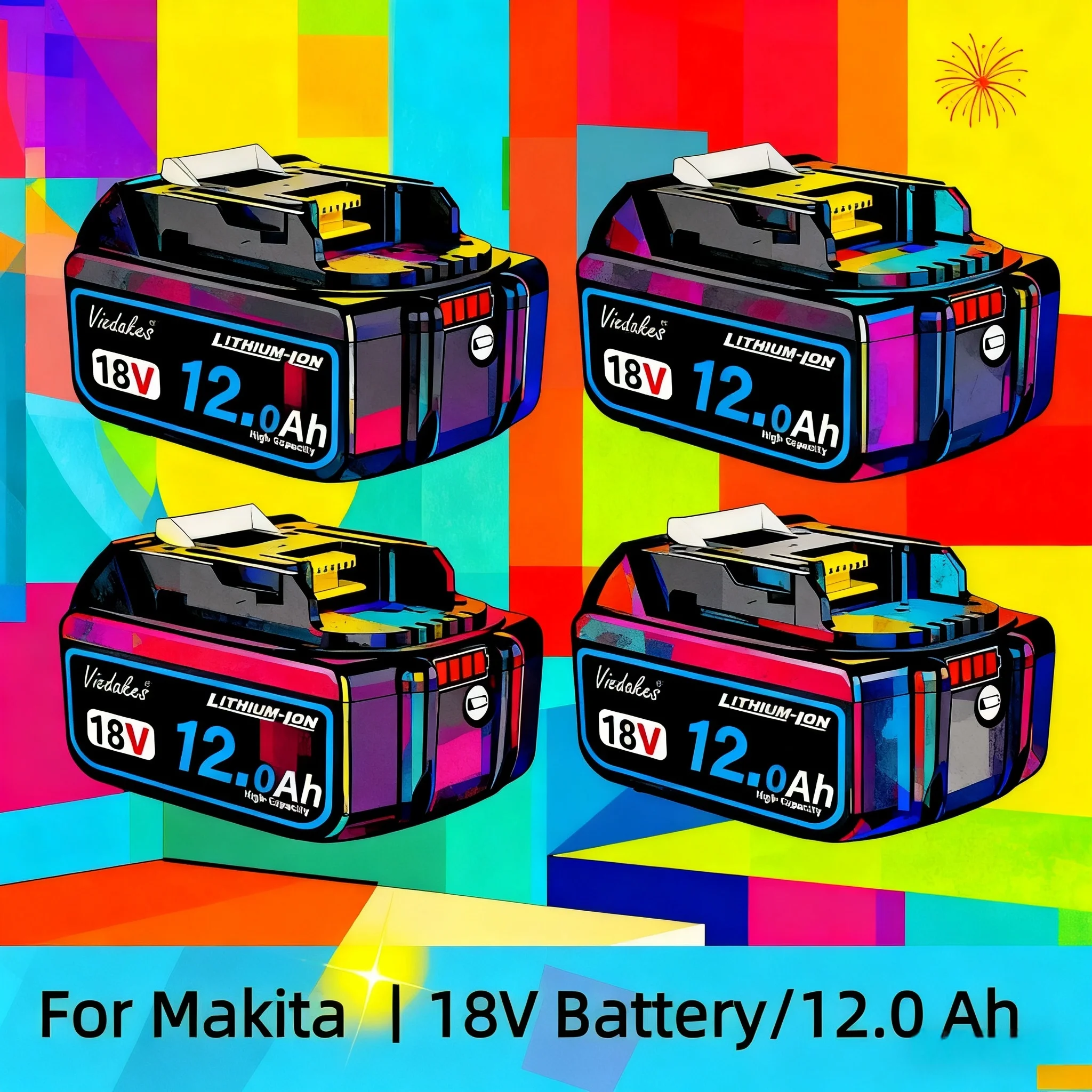 

Original for Makita 18V Battery, 6Ah lithium-ion battery, For Makita 18V Power Tool DDF487 DTW700 DGA405 DTD173 DJV182 HR140Z