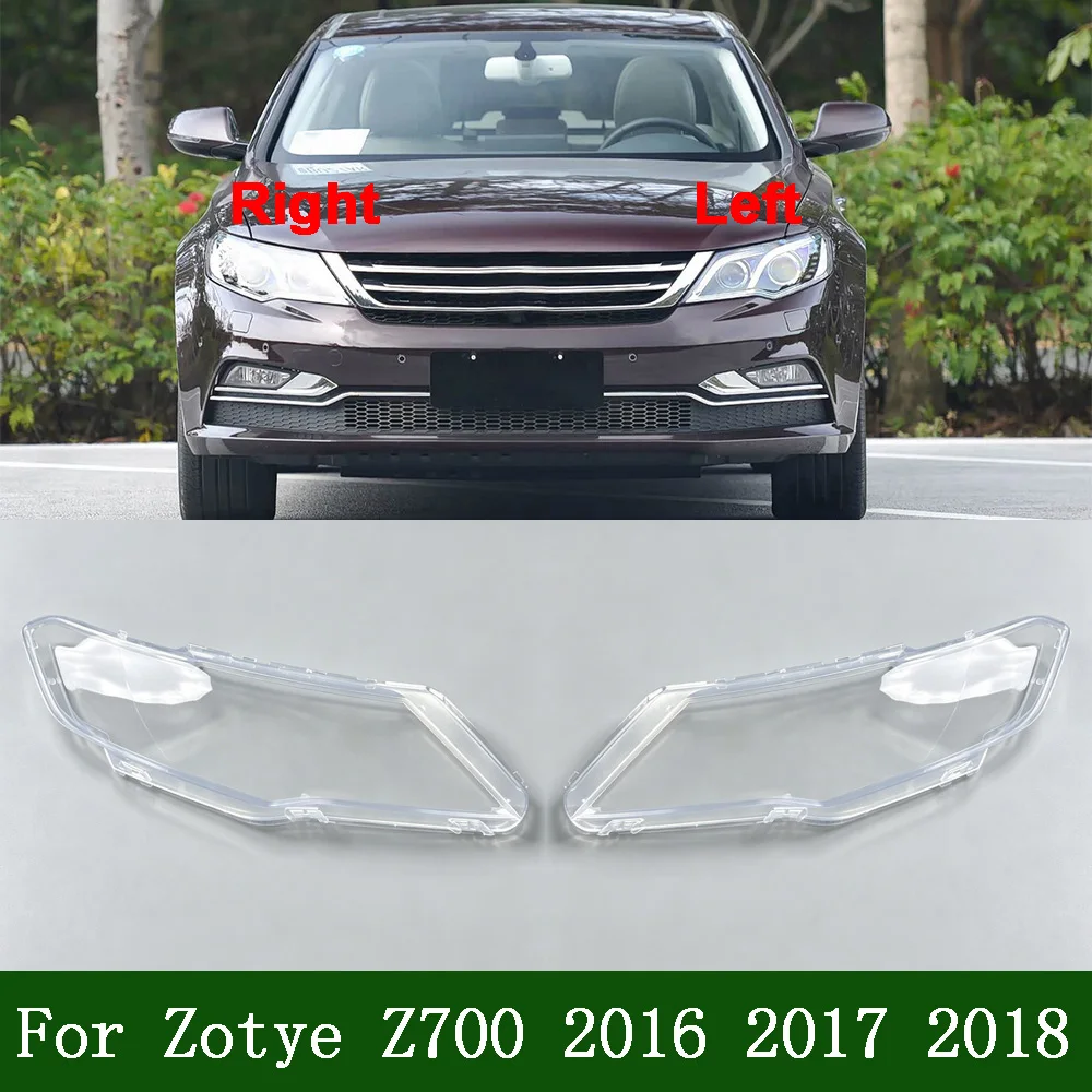 Cubierta de Faro Delantero para Zotye 2016 2017 2018 Z700, Carcasa de Faro de Plexiglás, Reemplazo del Pantalla Original del Faro