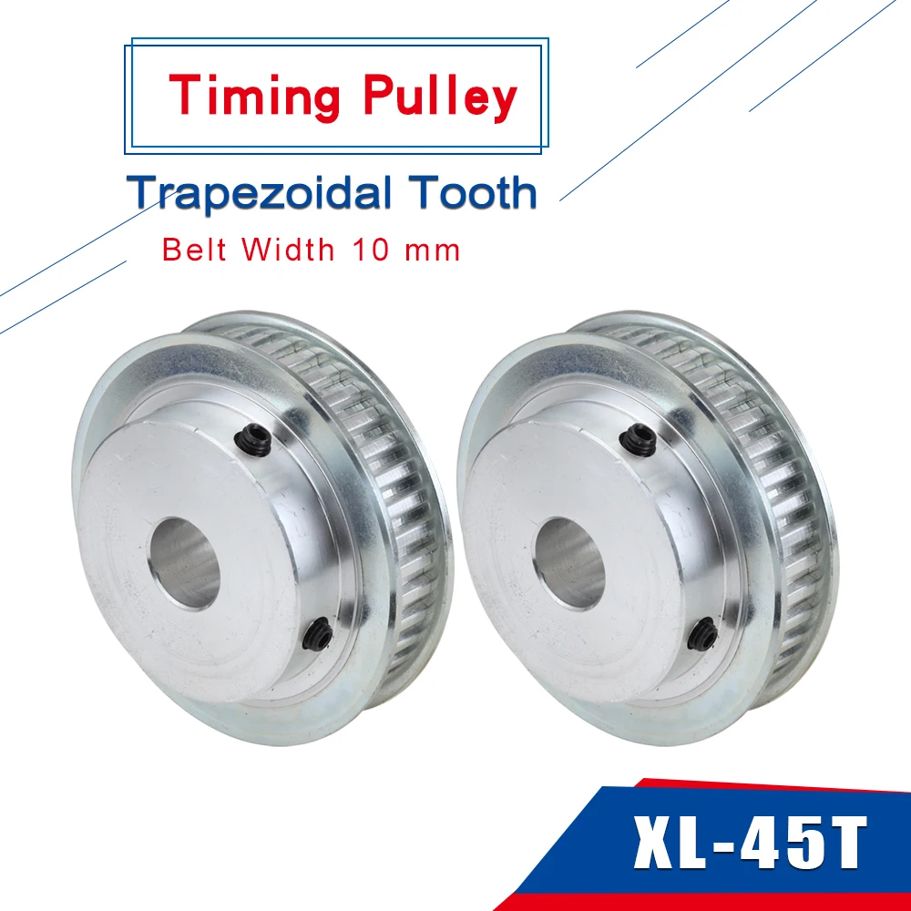 

XL 45T Toothed Pulley Bore 8/10/12/14/15/17/20/25 mm Teeth Pitch 5.08mm Trapezoidal Tooth Pulley Wheel For 10mm XL Timing Belt