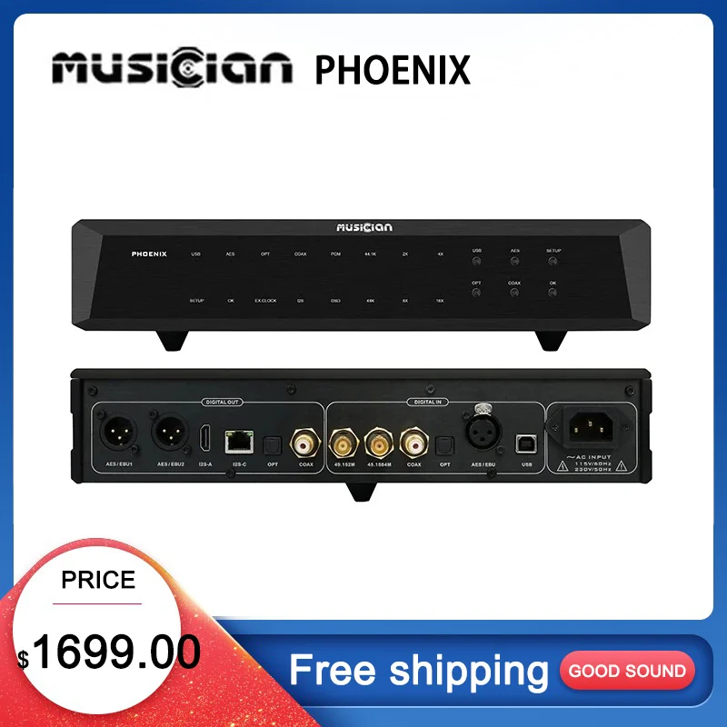 

MUSICIAN PHOENIX High Performance Digital Interface FPGA DSP ARM STM32F446 OCXO Multiple Input EMP240 DAC Chip I2S Interface