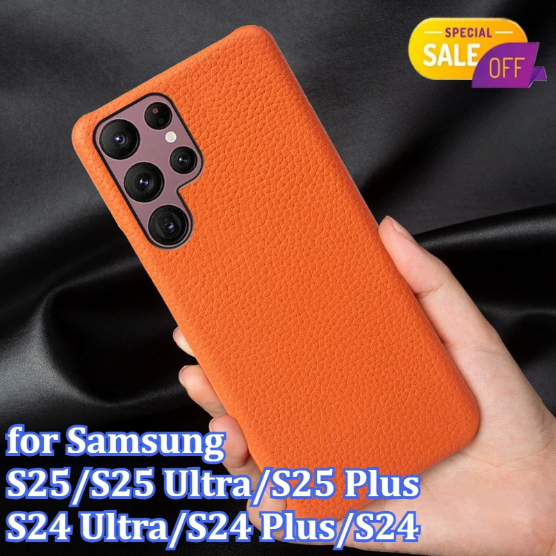 

Top Grain Genuine Leather Phone Case for Samsung S25/S25 Ultra/S25 Plus/S24 Ultra/S24 Plus/S24 Shockproof Case