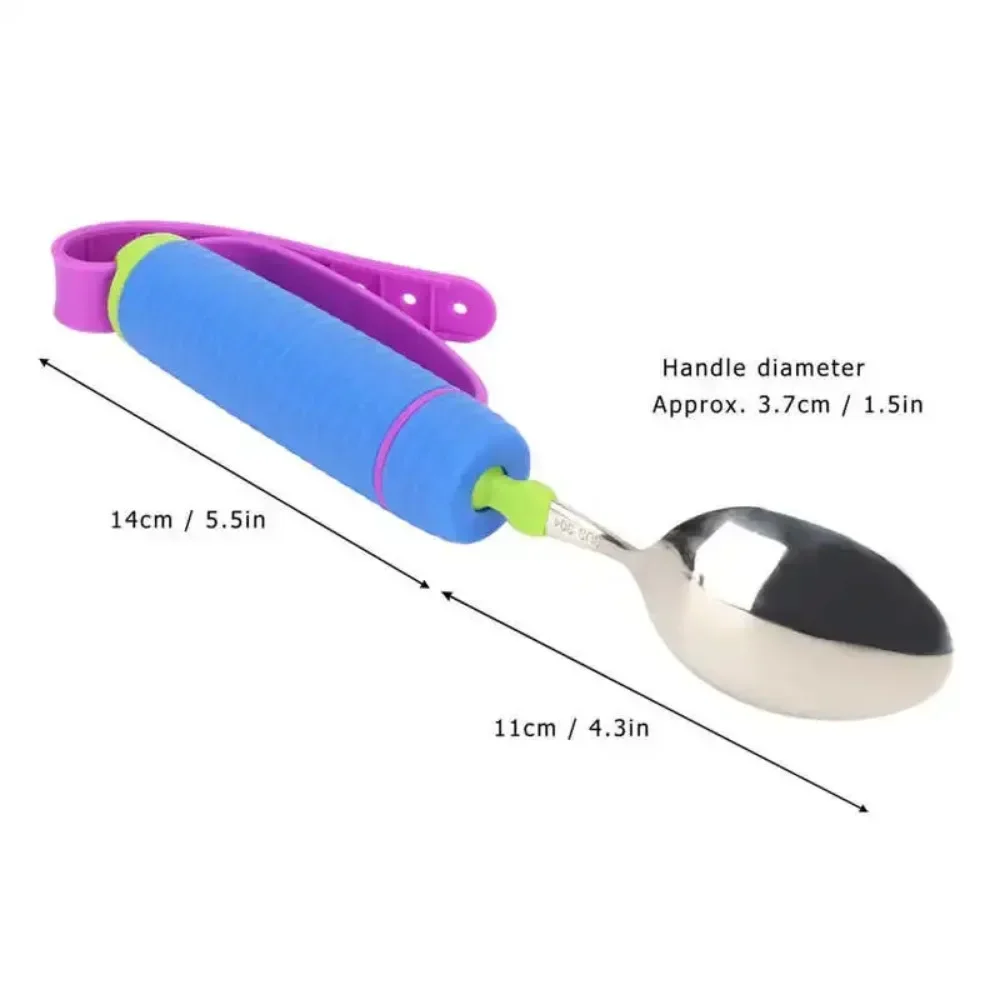 Einstellbare gewichtete Parkinson Utensilien Ess hilfe Gabel/Löffel tragbare Geschirr ältere Edelstahl adaptive Utensilien Rotat