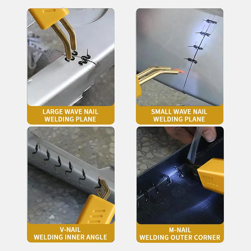 طقم إصلاح لحام البلاستيك الساخن للوحة قيادة مصد السيارة - أنواع متعددة من الدبابيس مناسبة لآلات اللحام المختلفة