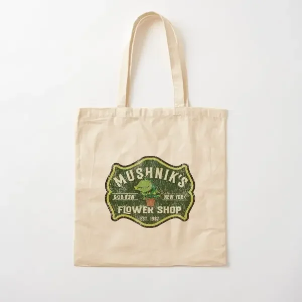 

Mushnik Is Florist Crest Seymour Weorn Cot Холщовая сумка на плечо Модная продуктовая женская сумка унисекс с принтом Дизайнерская женская сумка-шоппер