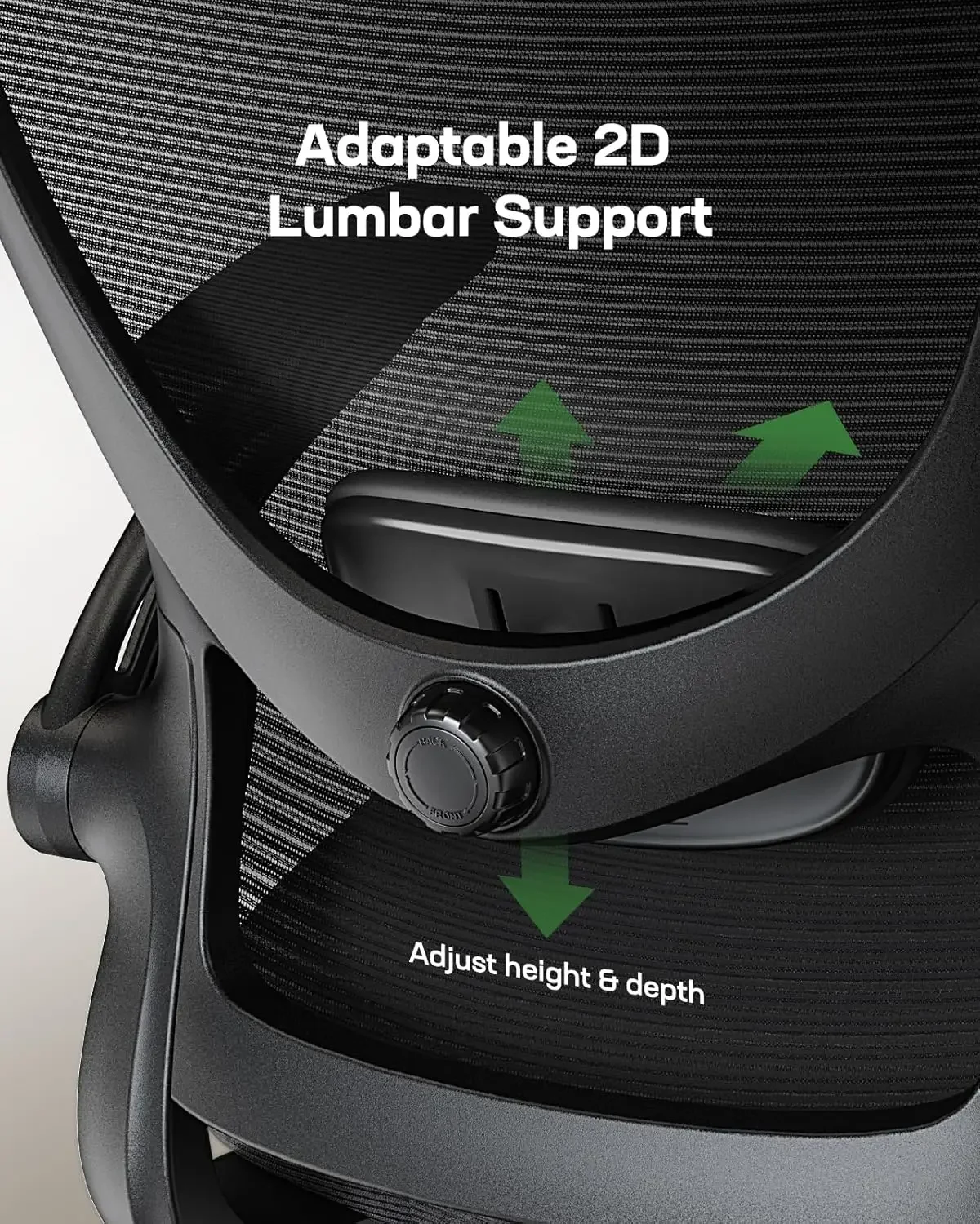 Office Chair Ergonomic Desk Chair with 3 Ways PU Armrests and Adjustable Lumbar Support Breathable Mesh Computer Chair