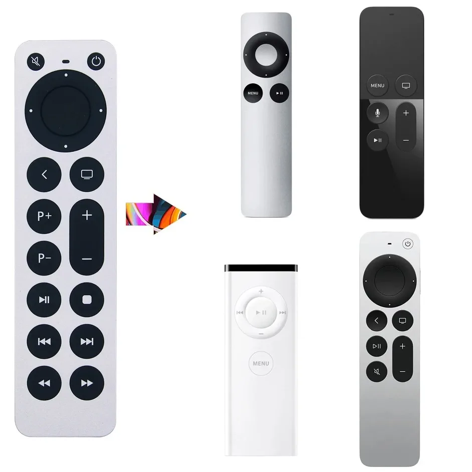 Replacement TV Remote for Apple TV 4K/Gen 1 2 3 4/ HD A2843 A2737 A2169 A1842 A1625 A1427 A1469 A1378 A1218 (No Voice)