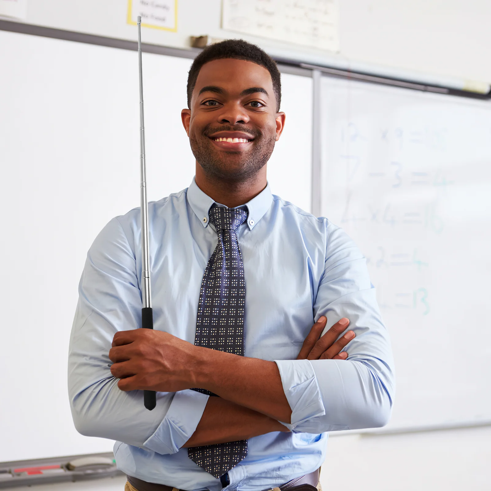 Telescopic Rod Demonstrator Work Retractable Pointer Handheld Presenter 2100X140X140CM for Classroom Whiteboard Extendable