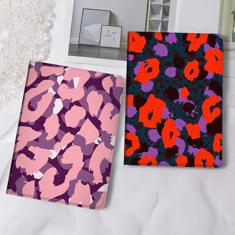 

Pink Purple Camouflage Pattern Tablet Case For Samsung Tab Galaxy S6 S11 A A7 A8 A9 A11 10.1 10.4 10.5 Plus Lite Gift